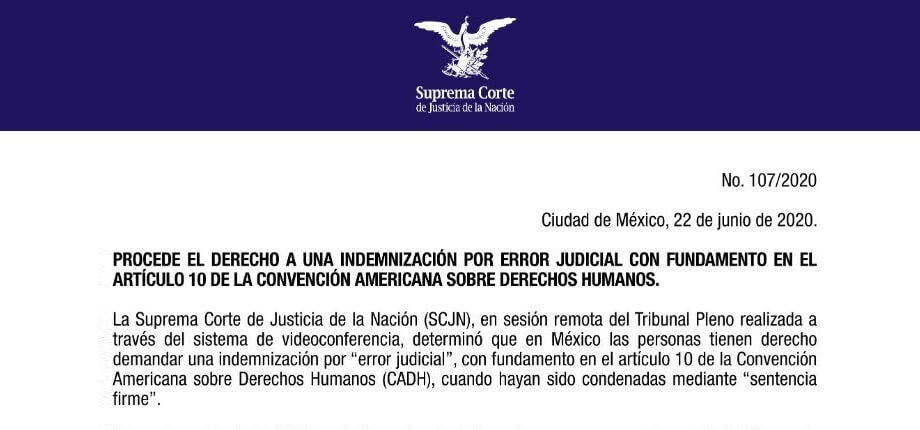 Procede el derecho a una indemnizaci&oacute;n por &ldquo;error judicial&rdquo;